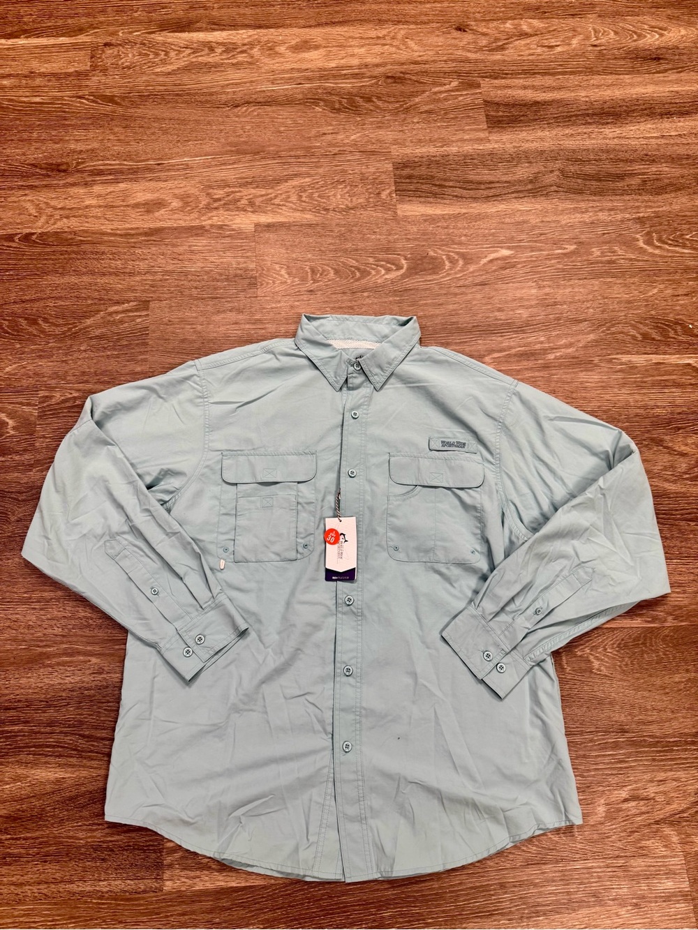 World Wide Sportsman Men’s XL Nylon Angler Fishing Shirt NWT Reef Waters